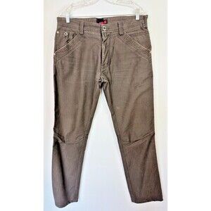Denim Lab Y2K Brown Work Hiking Button Fly Pant Jean 36 x 30 Gorpcore Utility